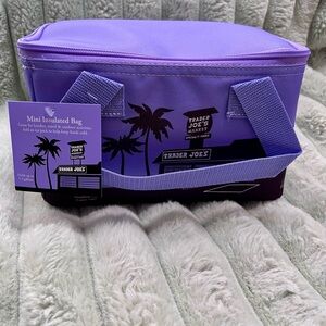 Trader Joe’s mini insulated Tote Bag - Purple and Black